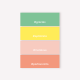 Sticky Notes Set x4 Happimes Colorblock- Hashtag