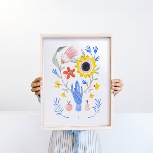 Lámina Galería 30x40cm x Lucilismo - Floral Hand