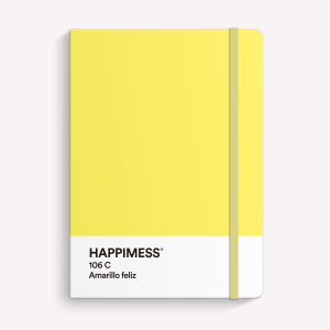 Cuaderno Cosido A5 Punteado Happimess Amarillo Feliz