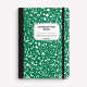 Stitched Notebook A5 Plain Compost Green
