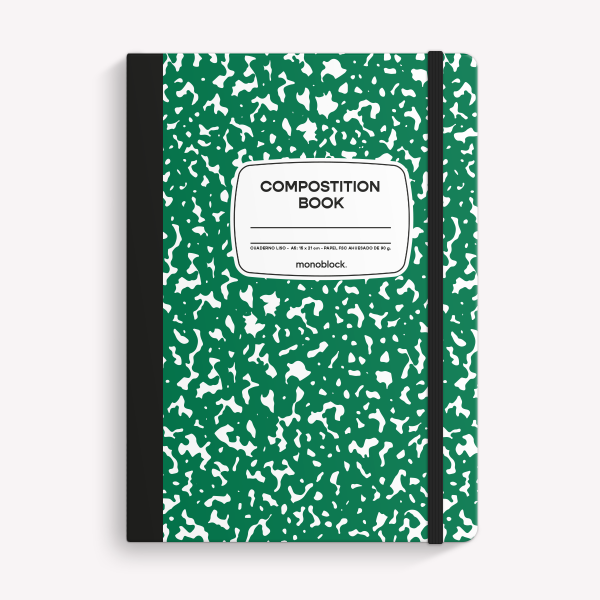Cuaderno Cosido A5 Liso Monoblock Compost Verde