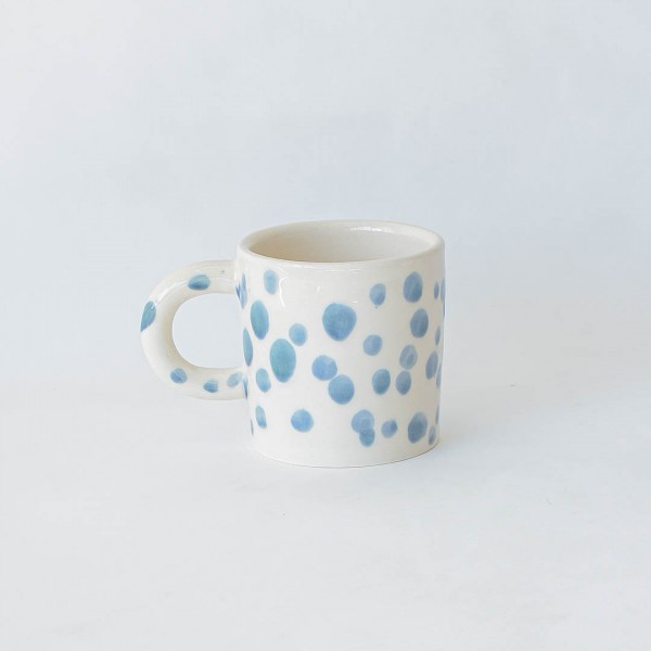 Pottery Mug JASA -  prussian blue dots