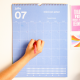 Calendario de Pared Perpetuo Happimess Colorblock Pastel