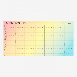 Planificador Anual de Pared 2023 - Gran plan Gradiente 100x50cm