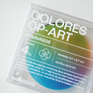Set Posavasos Op Art Colores