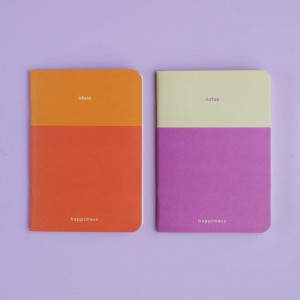 Libretas x2 Pocket Happimess Colorjoy Púrpura+Rojo