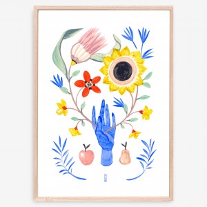 Lámina Galería - Floral Hand