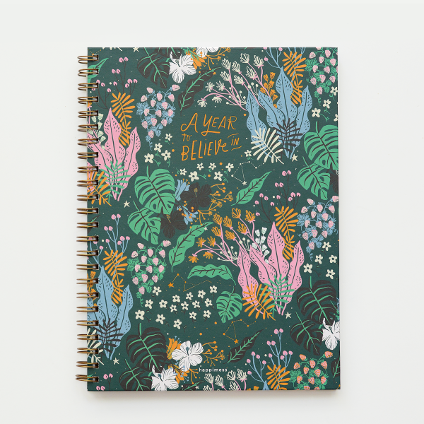 Hardcover Notebook A4 Plain Happimess A Year to Believe
